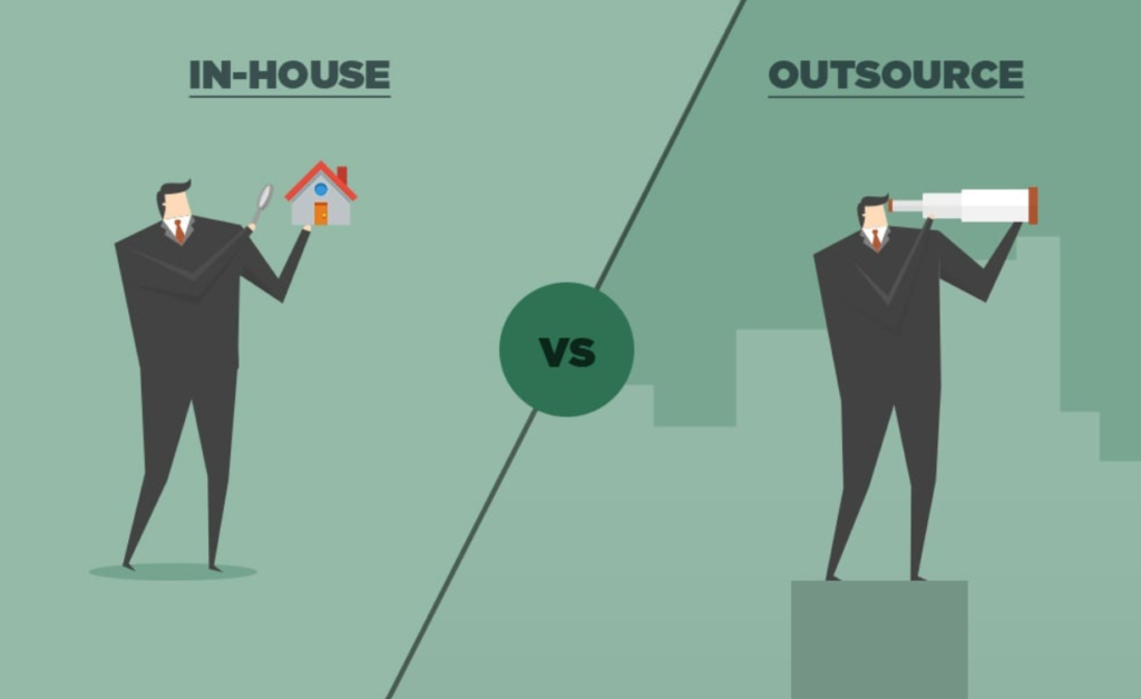 in-house vs outsourced